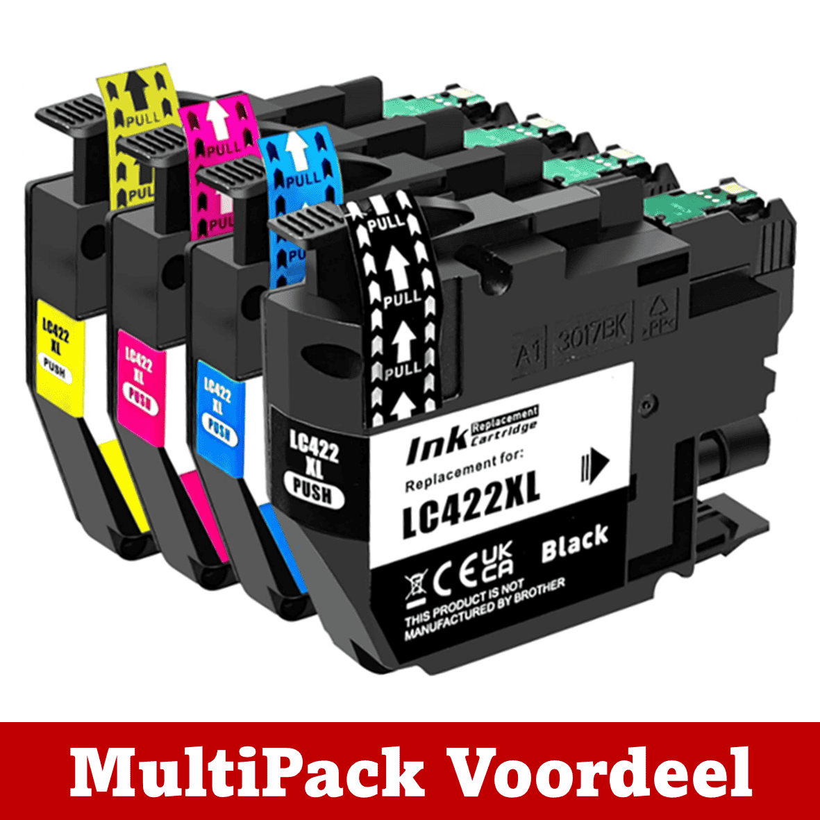 Huismerk LC422XL Brother Inktcartridges | XL Vulling | Flexibele MultiPacks | Haarscherpe afdrukken | 100% compatibel |