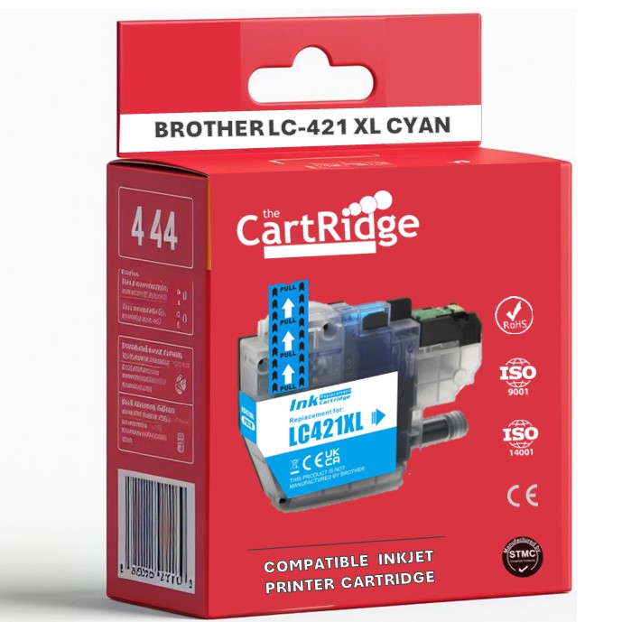 Huismerk LC421XL Brother Inktcartridges | XL Vulling | Flexibele MultiPacks | Haarscherpe afdrukken | 100% compatibel