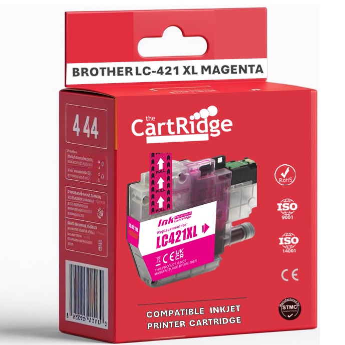 Huismerk LC421XL Brother Inktcartridges | XL Vulling | Flexibele MultiPacks | Haarscherpe afdrukken | 100% compatibel