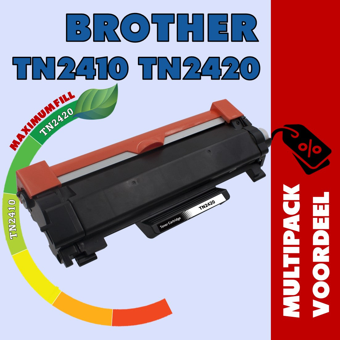 Huismerk TN2420/ TN2410 XL Brother Tonercartridges | MultiPacks & Los | TN2420, 2X Veel Meer Prints, Zelfde Formaat Toner |