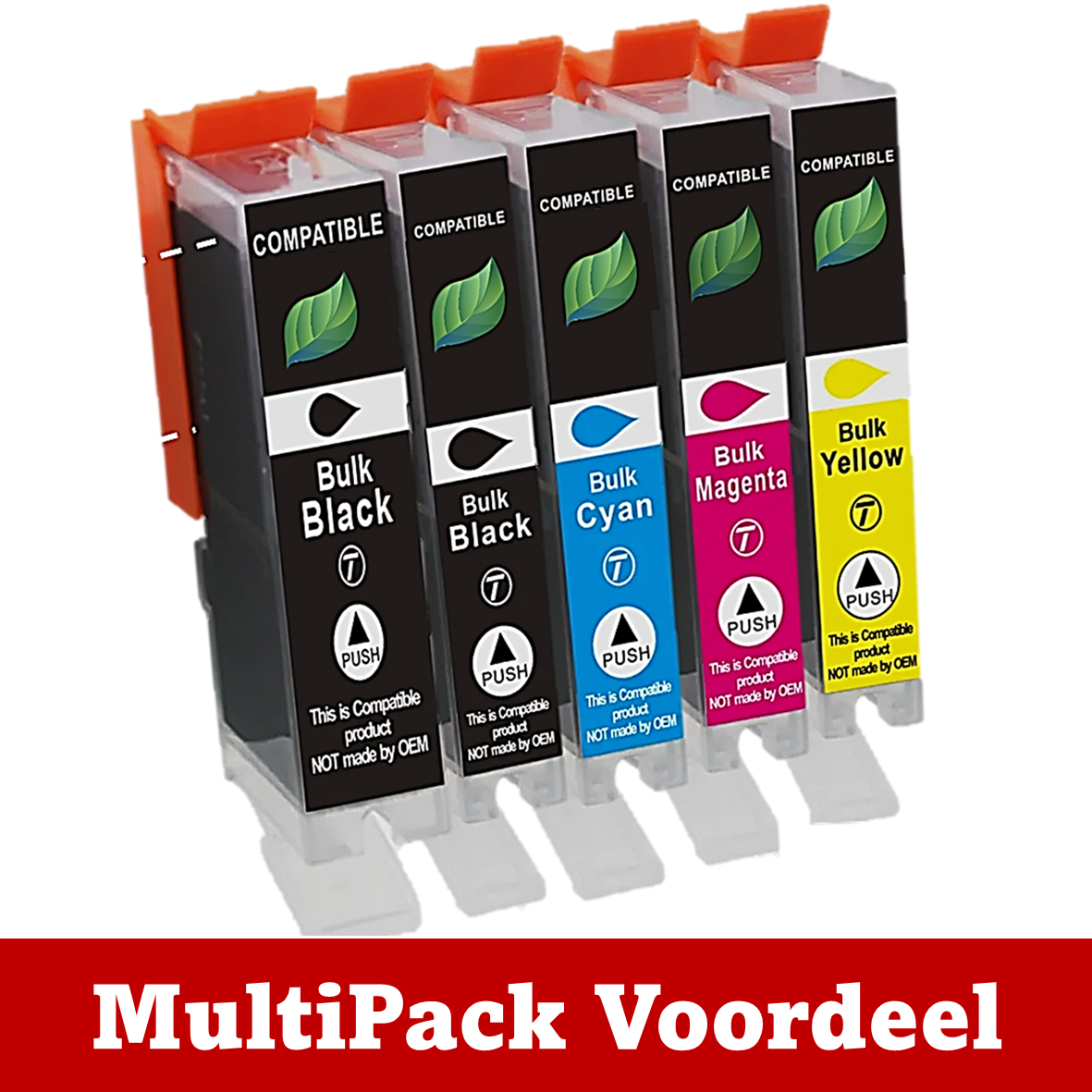 Huismerk 525 / 526 XXL Canon Inktcartridges | Flexibele MultiPacks | Meer Prints, Zelfde Cartridge | CE |