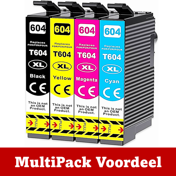 Huismerk 604 XL Epson Inktcartridges | MultiPacks & Los | XL, Meer Prints, Zelfde Cartridge | ISO9001, ISO14001, CE, Rohs |