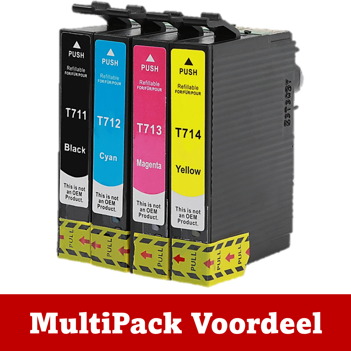 Huismerk T071-Serie XL / T0715 Epson Inktcartridges | MultiPacks & Los | XL, Meer Prints, Zelfde Cartridge |