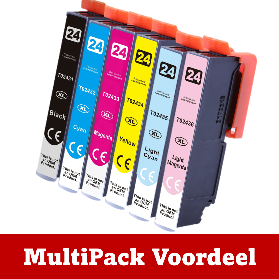 Huismerk 24 / T24 XL Epson Inktcartridges | MultiPacks & Los | XXL, Meer Prints, Zelfde Cartridge | ISO9001, ISO14001, CE, Rohs |