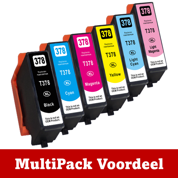 Huismerk 378 XL Epson Inktcartridges | MultiPacks & Los | XL, Meer Prints, Zelfde Cartridge | ISO9001, ISO14001, CE, Rohs |
