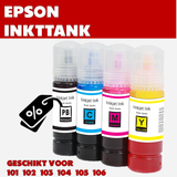 Huismerk 102 / 103 /104  Inktflesjes voor Specifieke Epson ET- Printers (70 ml.) | MultiPacks & Los | ISO9001, ISO14001, CE, Rohs |
