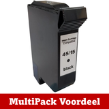 Huismerk HP 45 XL Inktcartridge | Zwart |  Diverse MultiPacks & Los | XL: Meer Prints, Zelfde Cartridge | Ook Professioneel | EU Ingekocht