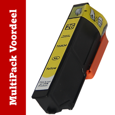 Huismerk 26 XL Epson Inktcartridges | MultiPacks & Los | XXL, Meer Prints, Zelfde Cartridge | ISO9001, ISO14001, CE, Rohs |