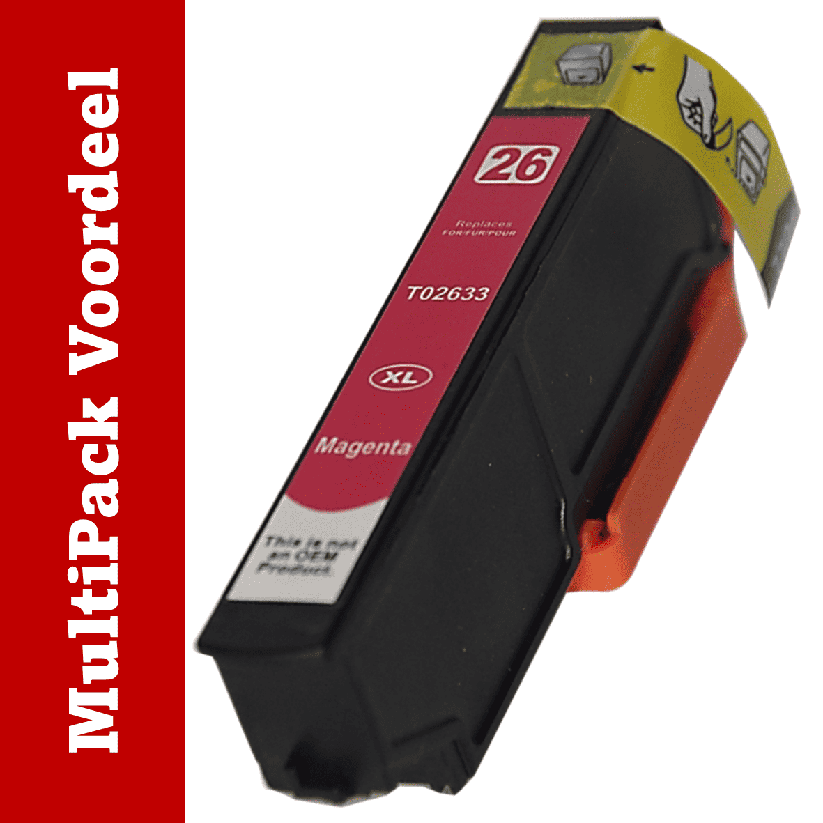 Huismerk 26 XL Epson Inktcartridges | MultiPacks & Los | XXL, Meer Prints, Zelfde Cartridge | ISO9001, ISO14001, CE, Rohs |
