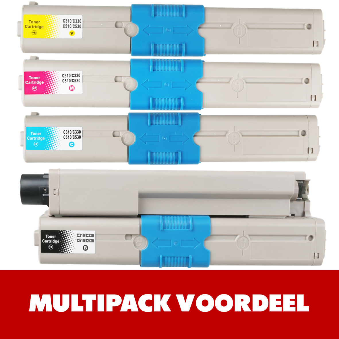 Huismerk C310 / C330 / C510 / C530 OKI Toner | Zwart en Kleuren |Diverse MultiPacks & Los | 100% Betrouwbaar | CE|