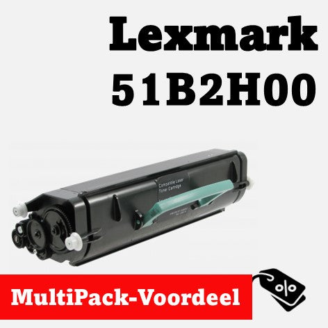 Huismerk 51B2H00 Lexmark Toner | Zwart |Diverse MultiPacks & Los | 100% Betrouwbaar | Ook Voor Intensief  Gebruik| EU Ingekocht|
