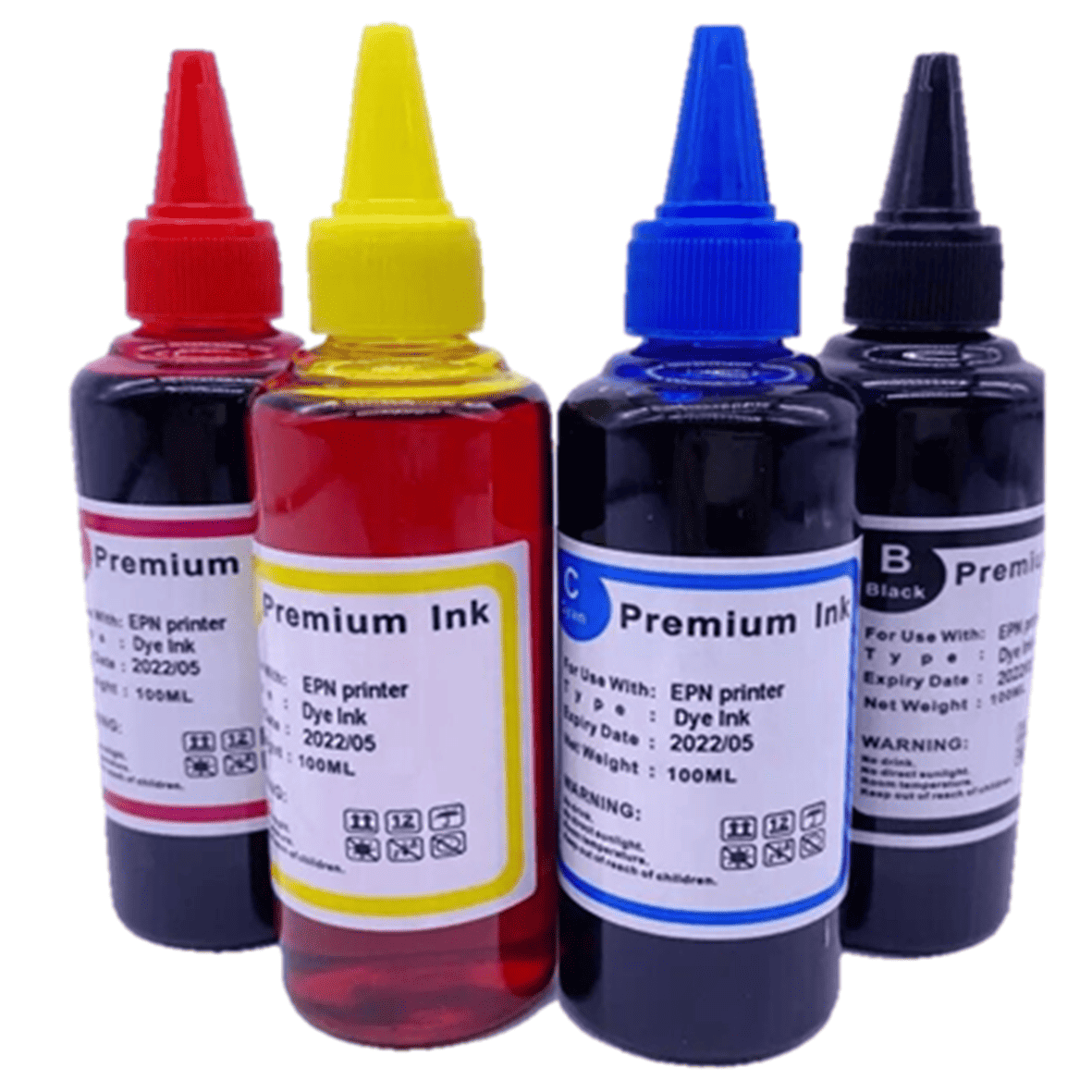 Universal Ink Bottle Suitable For Epson Printer (100 ml.) | MultiPacks & Loose | ISO9001, ISO14001, CE, Rohs |