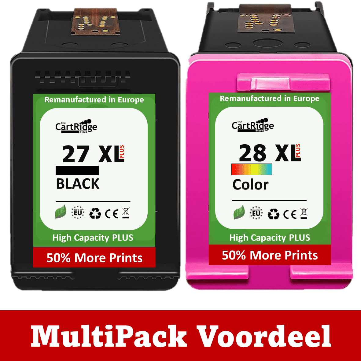 Huismerk HP 27 / 28 XL Inktcartridge | MultiPacks | Meer Prints | Ook Professioneel | EU |