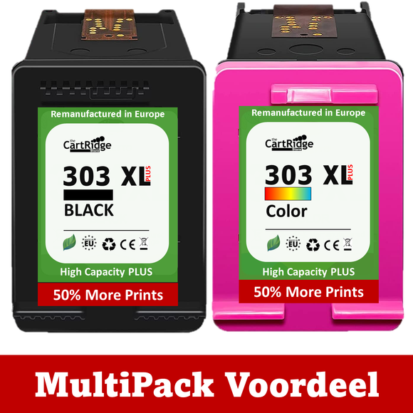 Huismerk HP 303 XL Inktcartridge | Diverse MultiPacks & Los | XL: Meer Prints, Zelfde Cartridge | Ook Professioneel | CE |