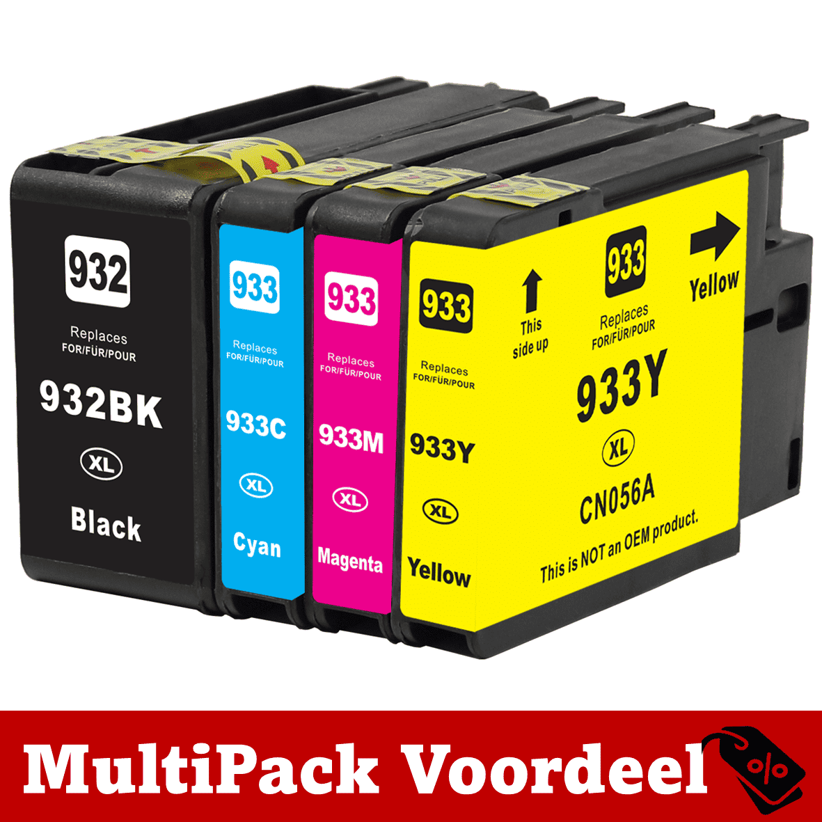 Huismerk HP 932 / HP 933 XL Inktcartridge | Instelbare MultiPacks | XXL Volume | CE |