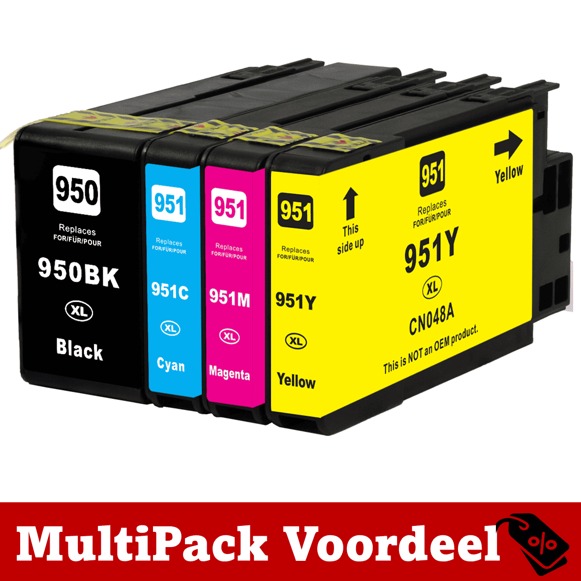 Huismerk HP 950 / HP 951 XL Inktcartridge | Instelbare MultiPacks | XXL Volume | CE |