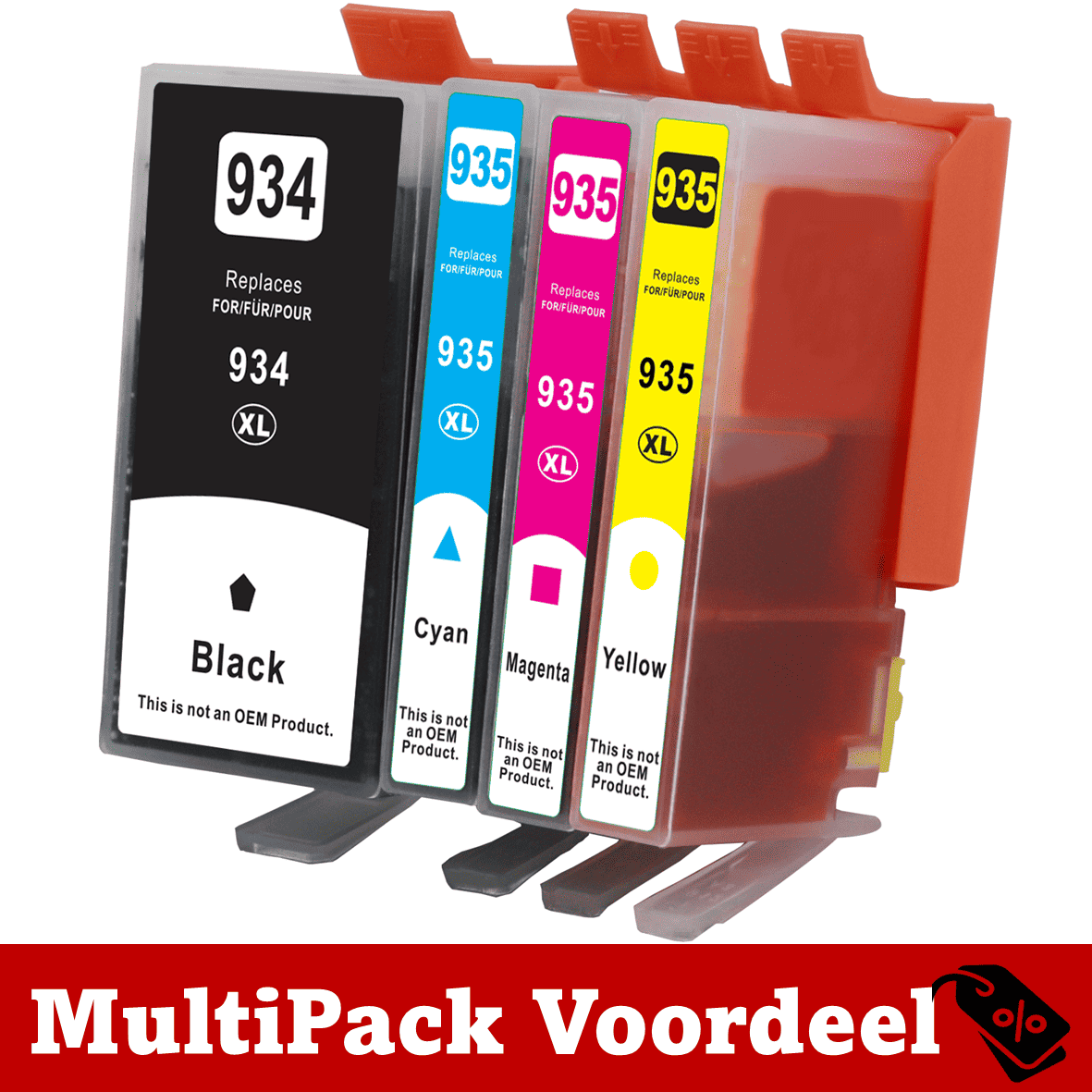 Huismerk HP 934 / HP 935 XL Inktcartridge | Instelbare MultiPacks | XXL Volume | CE |