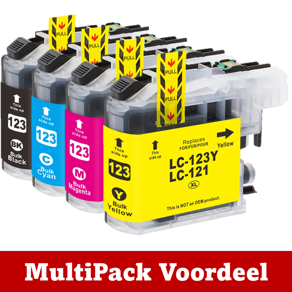 Huismerk LC123/ LC121 XL Brother Inktcartridges | Zwart en Kleuren | MultiPacks & Los | XL Veel Meer Prints, Zelfde Formaat |