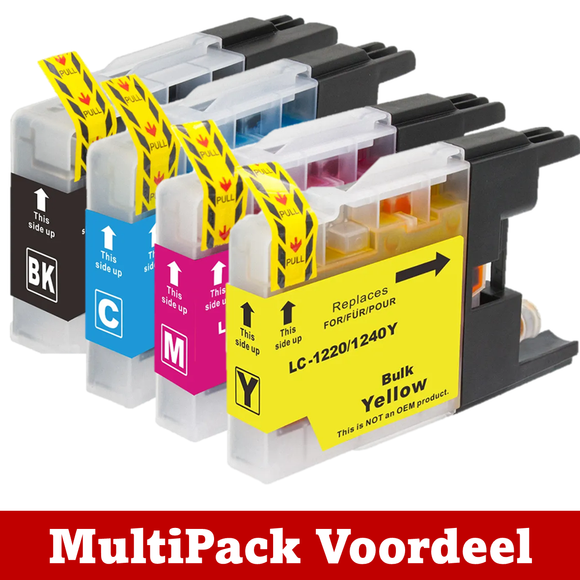 Huismerk LC1280 XL Brother Inktcartridges | Zwart en Kleuren | MultiPacks & Los | XL Veel Meer Prints, Zelfde Formaat |
