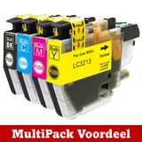 Huismerk LC3213/ LC3211 XL Brother Inktcartridges | Zwart en Kleuren | MultiPacks & Los | XL Veel Meer Prints, Zelfde Formaat |