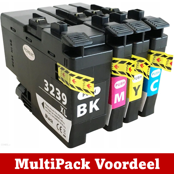 Huismerk LC3239/ LC3237 XL Brother Inktcartridges | Zwart en Kleuren | MultiPacks & Los | XL Veel Meer Prints, Zelfde Formaat |