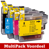 Huismerk LC980/ LC985 XL Brother Inktcartridges | Zwart en Kleuren | MultiPacks & Los | XL Veel Meer Prints, Zelfde Formaat |