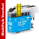 Huismerk LC123/ LC121 XL Brother Inktcartridges | Zwart en Kleuren | MultiPacks & Los | XL Veel Meer Prints, Zelfde Formaat |