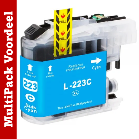 Huismerk LC223/ LC221 XL Brother Inktcartridges | Zwart en Kleuren | MultiPacks & Los | XL Veel Meer Prints, Zelfde Formaat |