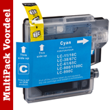 Huismerk LC980/ LC985 XL Brother Inktcartridges | Zwart en Kleuren | MultiPacks & Los | XL Veel Meer Prints, Zelfde Formaat |