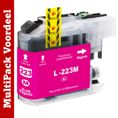 Huismerk LC223/ LC221 XL Brother Inktcartridges | Zwart en Kleuren | MultiPacks & Los | XL Veel Meer Prints, Zelfde Formaat |