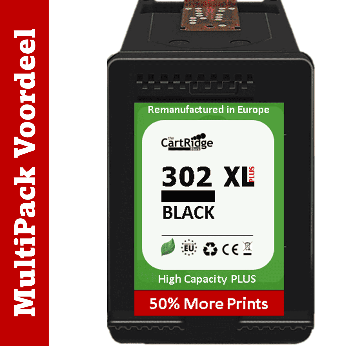 Inktcartridge Quantore alternatief tbv HP F6U67AE 302XL kleur