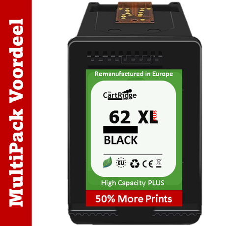 Huismerk HP 62 XL Inktcartridge | MultiPacks | Meer Prints | Ook Professioneel | EU |