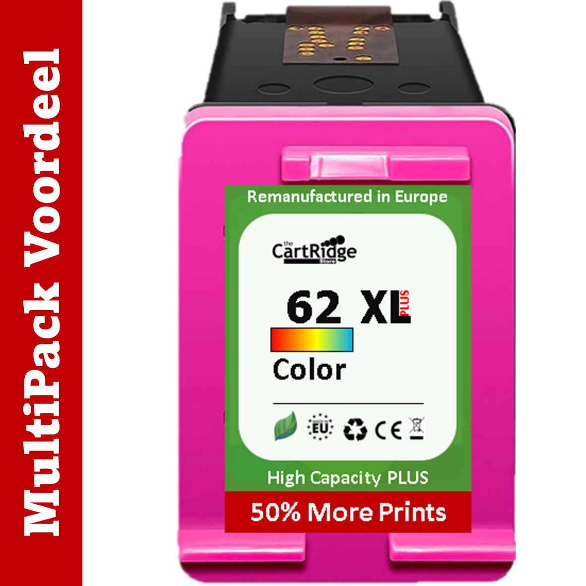 Huismerk HP 62 XL Inktcartridge | MultiPacks | Meer Prints | Ook Professioneel | EU |
