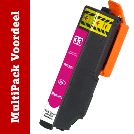 Huismerk 33 XL Epson Inktcartridges | MultiPacks & Los | XL, Meer Prints, Zelfde Cartridge | ISO9001, ISO14001, CE, Rohs |