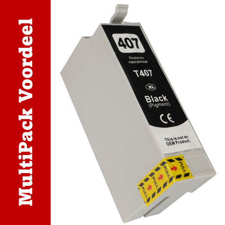 Huismerk 407 XL Epson Inktcartridges | MultiPacks & Los | XL, Meer Prints, Zelfde Cartridge | ISO9001, ISO14001, CE, Rohs |