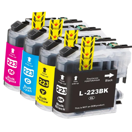 Huismerk LC223/ LC221 XL Brother Inktcartridges | Zwart en Kleuren | MultiPacks & Los | XL Veel Meer Prints, Zelfde Formaat |