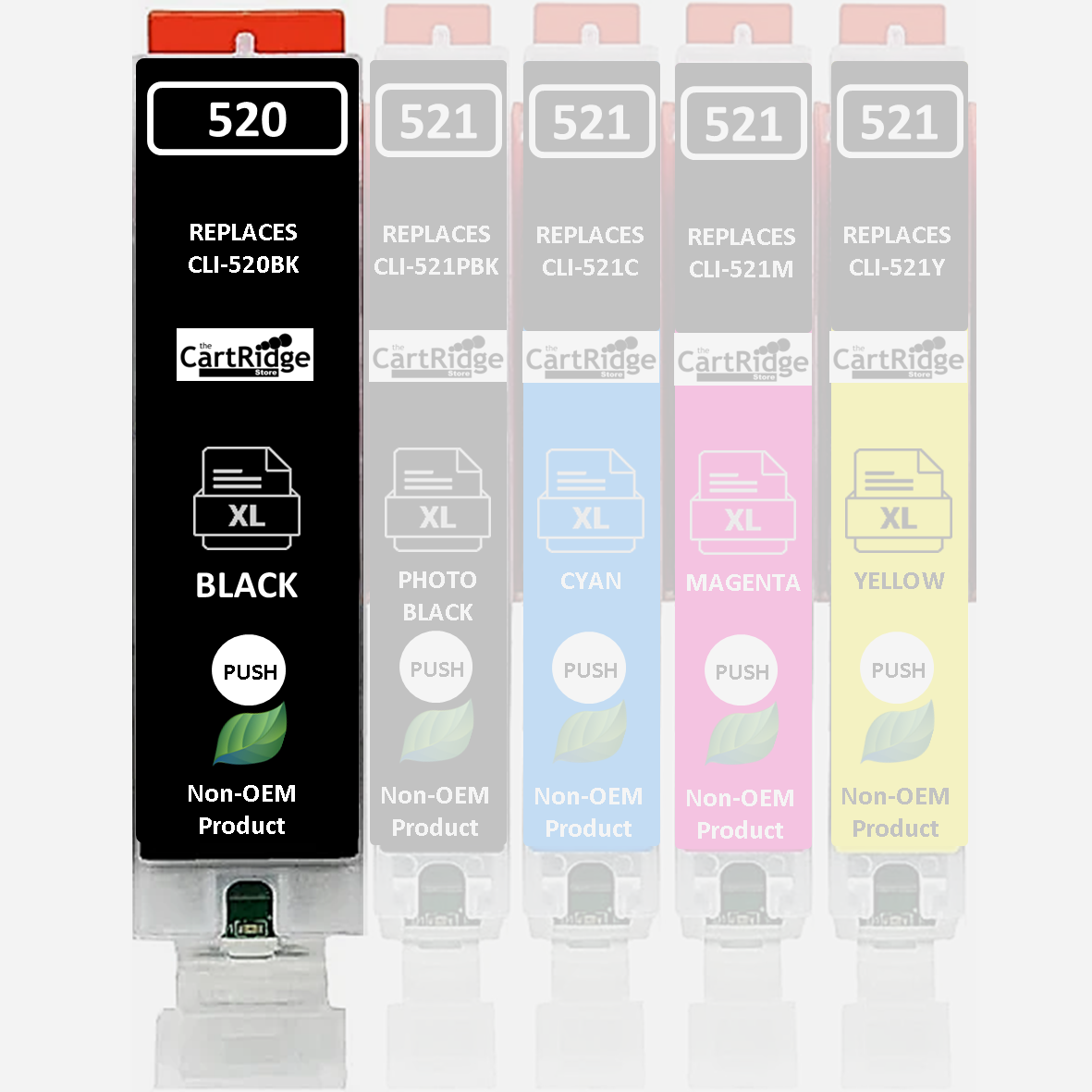 Huismerk 520 / 521 XXL Canon Inktcartridges | Flexibele MultiPacks | Meer Prints, Zelfde Cartridge |